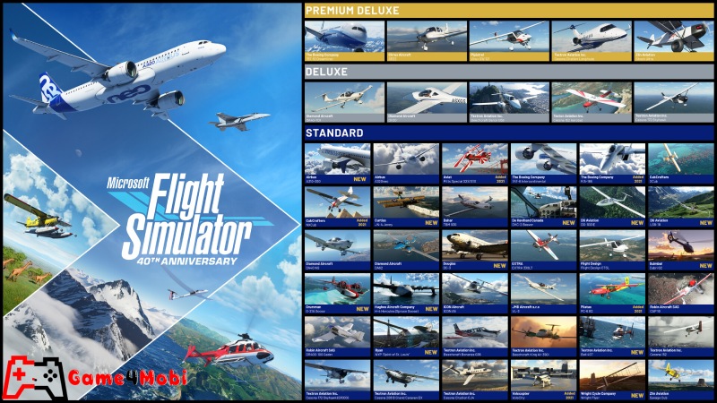 Microsoft Flight Simulator 40th Anniversary Edition - Lựa chọn và điều khiển nhiều loại máy bay khác nhau.